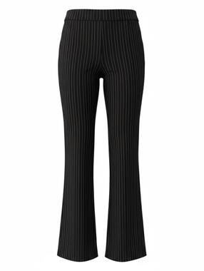 Black Pinstripe Flared Pants Women's Guess Jeans Size 30 Strech Gold Poly/Rayon